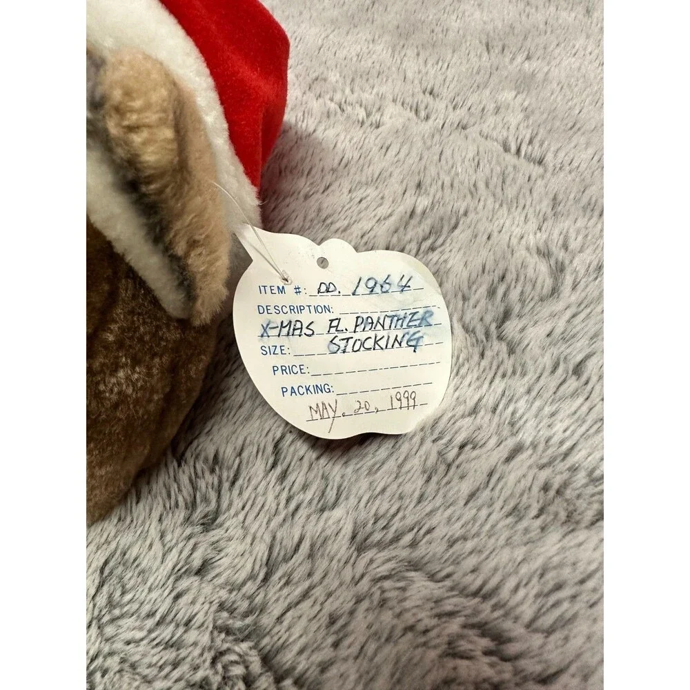 SAMPLE! Vintage 1997 Florida‎ Panthers Stanley Christmas Stocking Plush DADA NFL